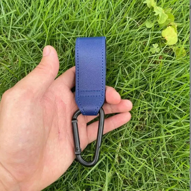 2Pcs Leather Cart Hooks Baby Stroller Hook