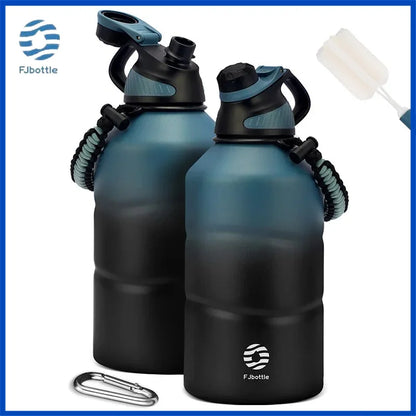 1.9L Stainless Steel Thermos Bottle with Rope – Portable Vacuum Flask for Sports & Gym