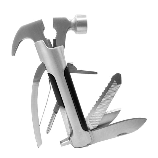 15-in-1 Multifunctional Survival Hammer Tool - Stainless Steel Folding Knife, Pliers, Camping & Hiking Gear for Outdoor Adventur