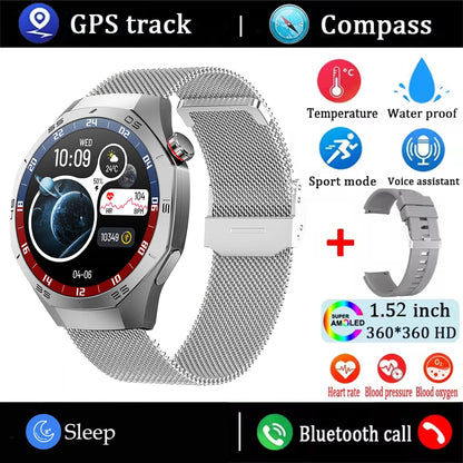 Sport Smartwatch for Android & iOS – AMOLED Screen, GPS, Heart Rate, Bluetooth Calls, Waterproof