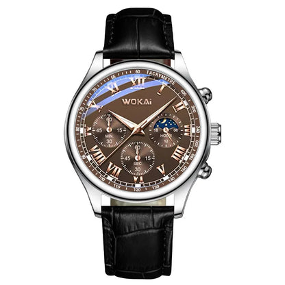 Watch Men Brown Watches Fashion Casual Business Leather Band Quartz Wristwatches Reloj Hombre Montre Sport Homme Relogio - BeeTrendyShop.COM