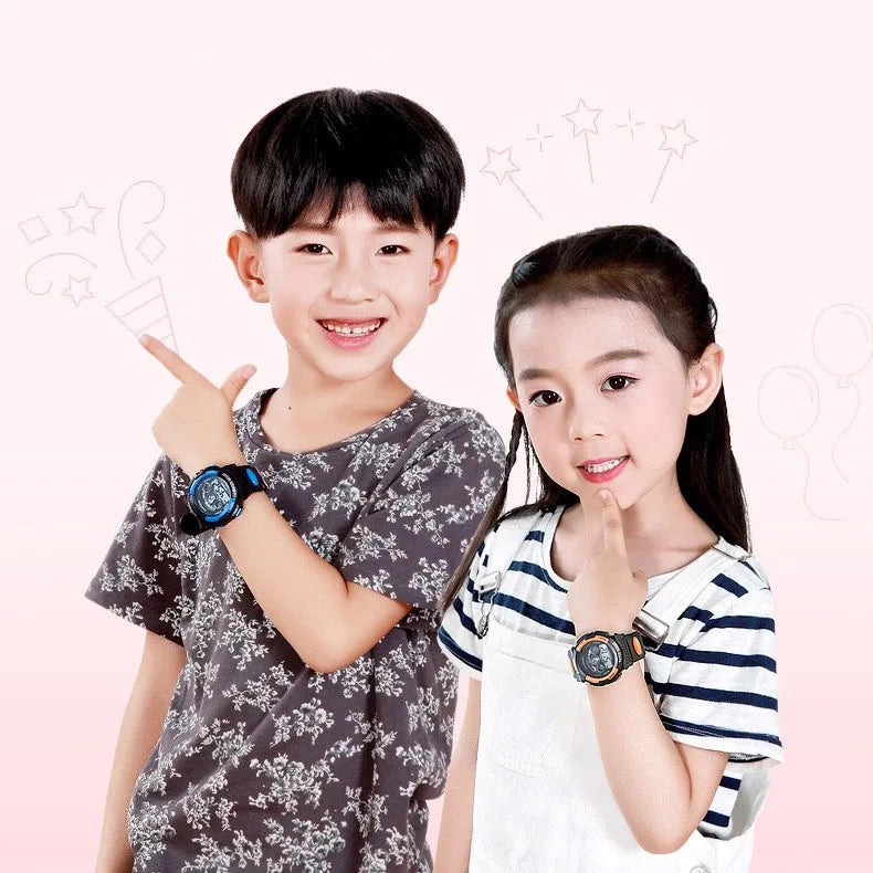 Electronic Watch for Boys Girls Children Luminous Dial Military Sport Watches for Kids Waterproof Multi-function Digital Watch