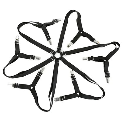 12-Piece Elastic Bed Sheet Clips – Non-Slip Sheet Fasteners for Bedding, Sofa Covers & Blankets