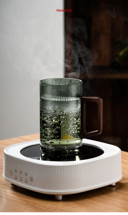 Glass Coffee Mug with Wooden Handle – Transparent Tea Cup Kitchen Coffeeware