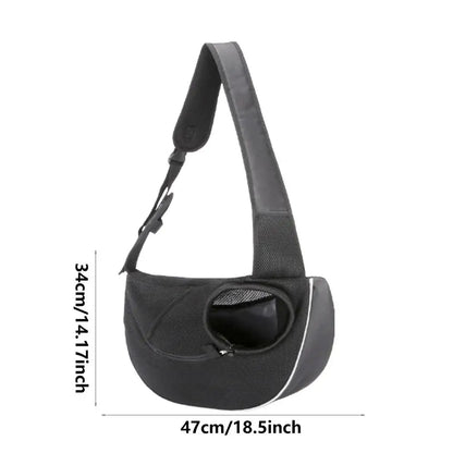 Adjustable Pet Sling Carrier – Breathable Shoulder Bag for Cats & Small Dogs