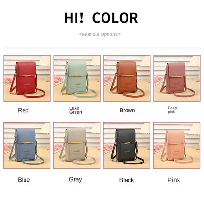 Crazy Bag Fashion Touch Screen Lock Cell Phone Bag Women's Mobile Phone Card Holder Crossbody Shoulder Bag - BeeTrendyShop.COM