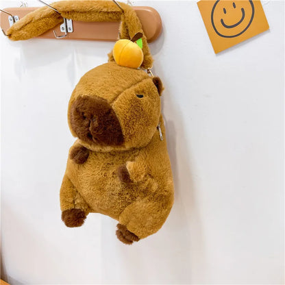 Cute Soft Plush Capybara Backpack Girl Fashionable Crossbody Bag for Women Kawaii Shoulder Bag for Children Gifts for Girlfriend - BeeTrendyShop.COM