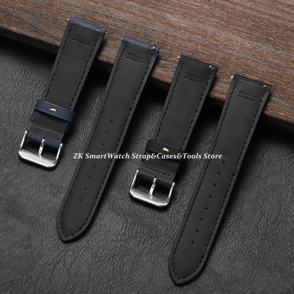 Quick Release Watch Band for Men Women Watchband Retro Cowhide Watch Strap Replacement Belt 18mm 20mm 22mm Vintage Brown Straps - BeeTrendyShop.COM