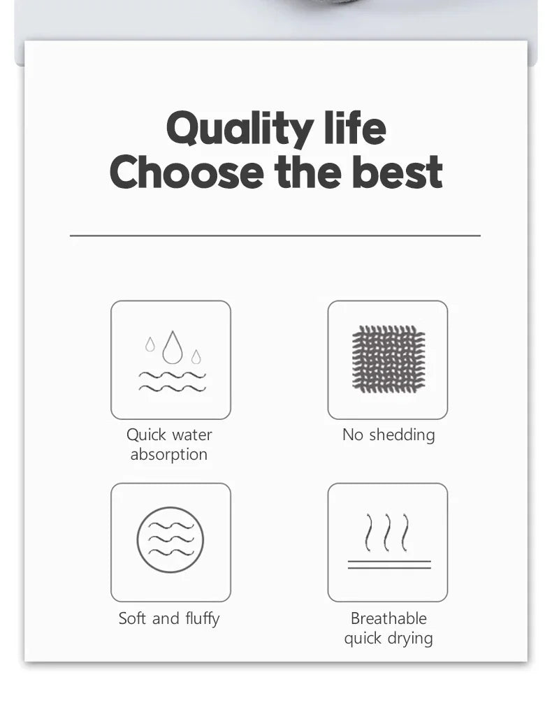 1 Pc Thickened Absorbent Bath Towel Soft Face Towel for Home - BeeTrendyShop.COM