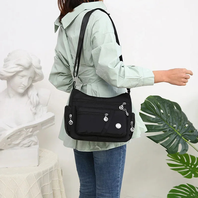 Women's casual large capacity crossbody bag, multifunctional waterproof shoulder bag, shopping handbag - BeeTrendyShop.COM