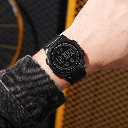 Ultra-Thin Digital Watch – Waterproof, Stopwatch, Wide-Angle Display for Men & Women