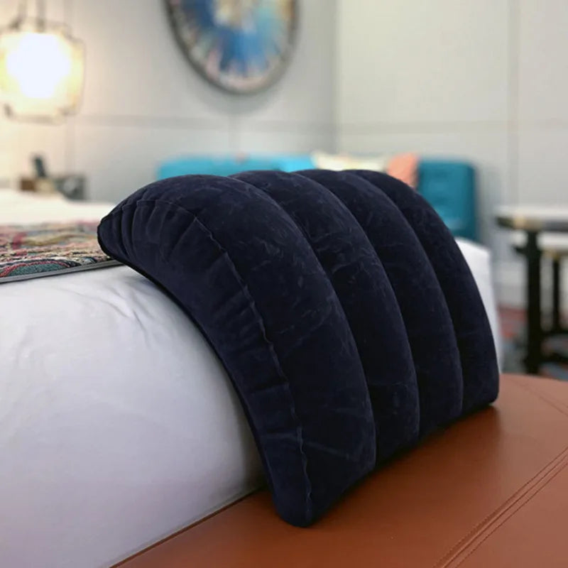 Inflatable Backrest Cushion 45x36cm – Portable Neck & Lumbar Support for Bed, Sofa, Car & Travel