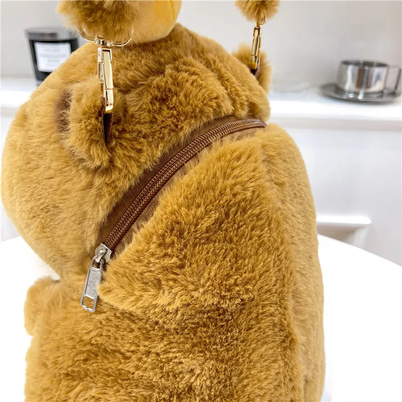 Cute Soft Plush Capybara Backpack Girl Fashionable Crossbody Bag for Women Kawaii Shoulder Bag for Children Gifts for Girlfriend - BeeTrendyShop.COM