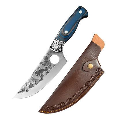 Hand-Forged Boning Knife – Professional Wood Handle Butcher & Fillet Knife