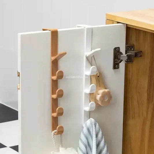 1pcs Plastic Hook Cabinet Door Hanging Rack Gadgets Holders Desk Shelves Kitchen Utensils Storage Organizer Bathroom Accessories