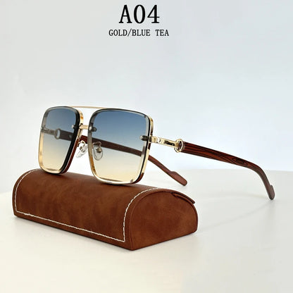 Luxury Vintage Steampunk Sunglasses – Wood Frame Polarized Photochromic Lenses