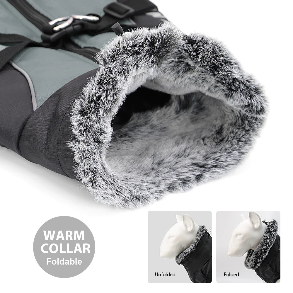 All-Weather Harness Dog Coat - Waterproof Winter Vest for Large Breeds - BeeTrendyShop.COM