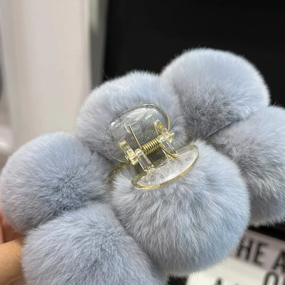 Furry Korean Hair Claw Clip – Fashion Barrette for Women