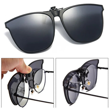 Polarized Clip-On Sunglasses – Night Vision Anti-Glare Driver Goggles for Men