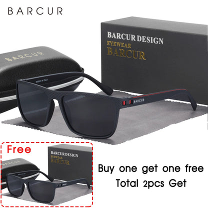 BARCUR TR90 Sports Sunglasses – Polarized Lightweight UV400 for Men