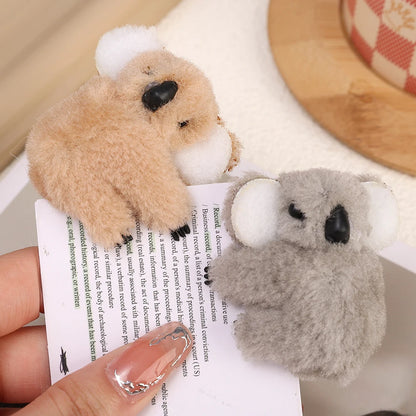 3D Plush Koala Hair Claw Clip – Cute Animal Barrette for Women & Girls