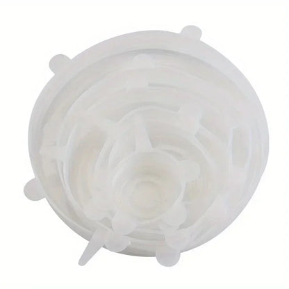 6-Piece Silicone Stretch Lids – Reusable Food Saving Covers for Fruits & Vegetables