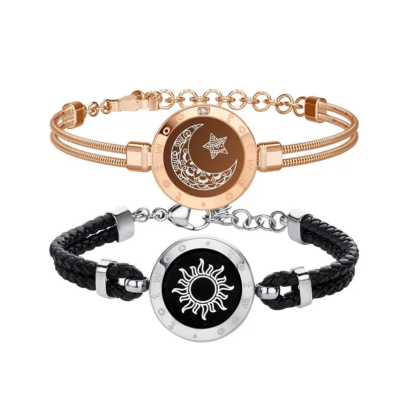 Long Distance Relationship Gifts Smart Sun&Moon Love Bracelet