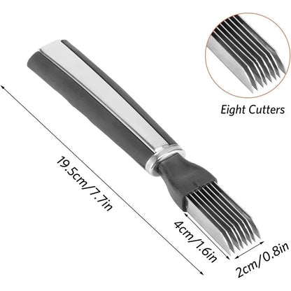 Multifunctional Chef Knife – Stainless Steel Vegetable Cutter, Onion Grater & Shredding Tool