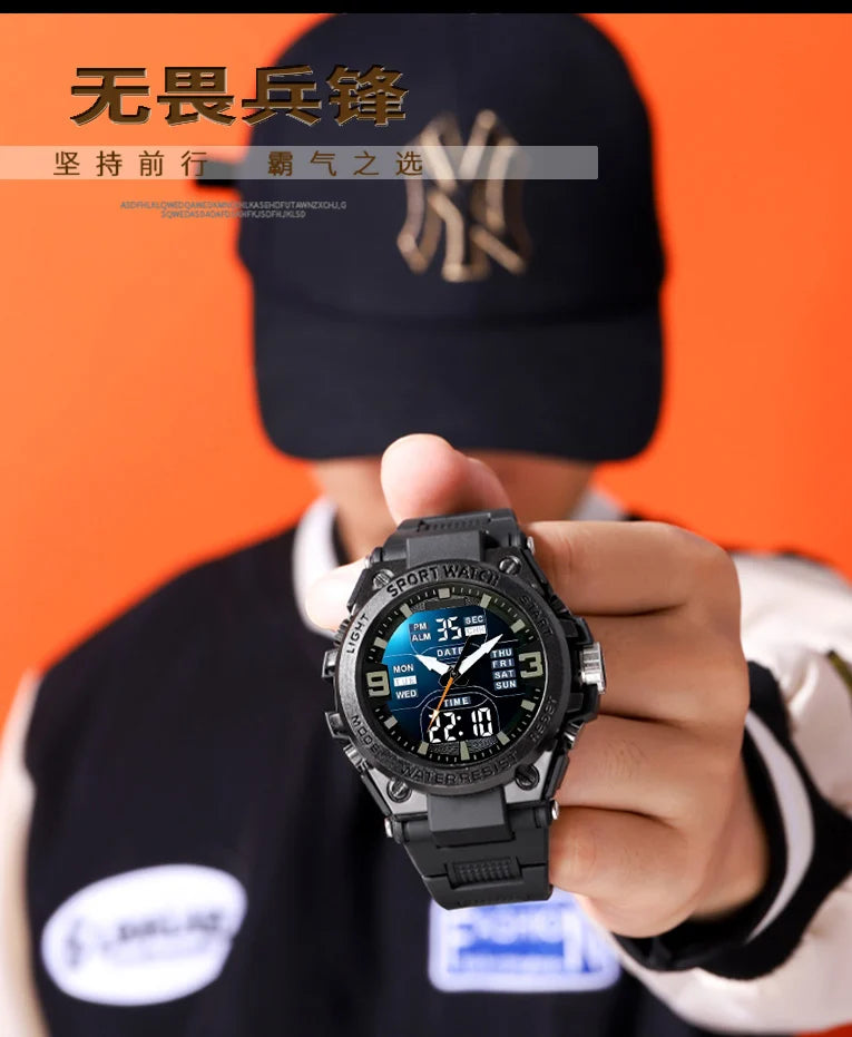 Digital Men Military Watch 50m Waterproof Wristwatch LED Quartz Clock Sport Watch Male Big Watches Men Relogios Masculino