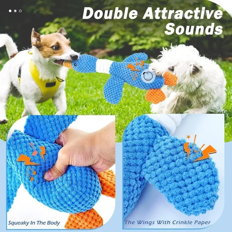 Goose Plush Squeaky Dog Toy – Bite-Resistant Chew Toy for Dogs & Cats