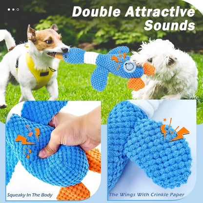 Goose Plush Squeaky Dog Toy – Bite-Resistant Chew Toy for Dogs & Cats