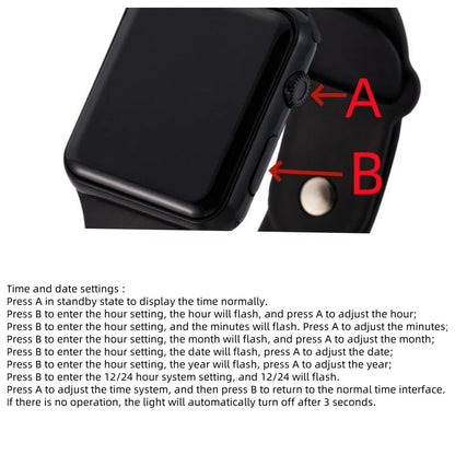 Simple Digital Watch for Men Women Fashion Sport LED Electronic Watch Black Silicone Wristband Casual Mens Watch Reloj Hombre - BeeTrendyShop.COM