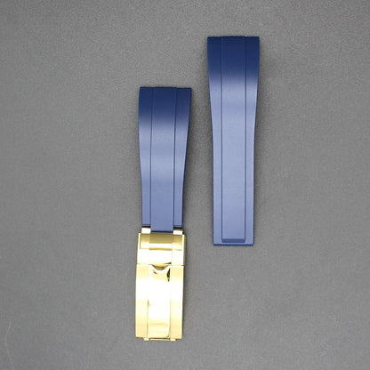 Silicone Watch Strap 20mm with Stainless Steel Buckle – Compatible with Rolex Daytona, SKY-DWELLER, YACHT-MASTER & NH35 Watches