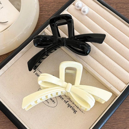 Large Bow Hair Claw Clip – Korean Acrylic Ponytail Barrette for Women