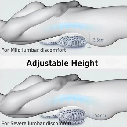 3D Memory Foam Lumbar Support Pillow 54x34cm – Quick Rebound Back Cushion for Bed, Sofa & Office