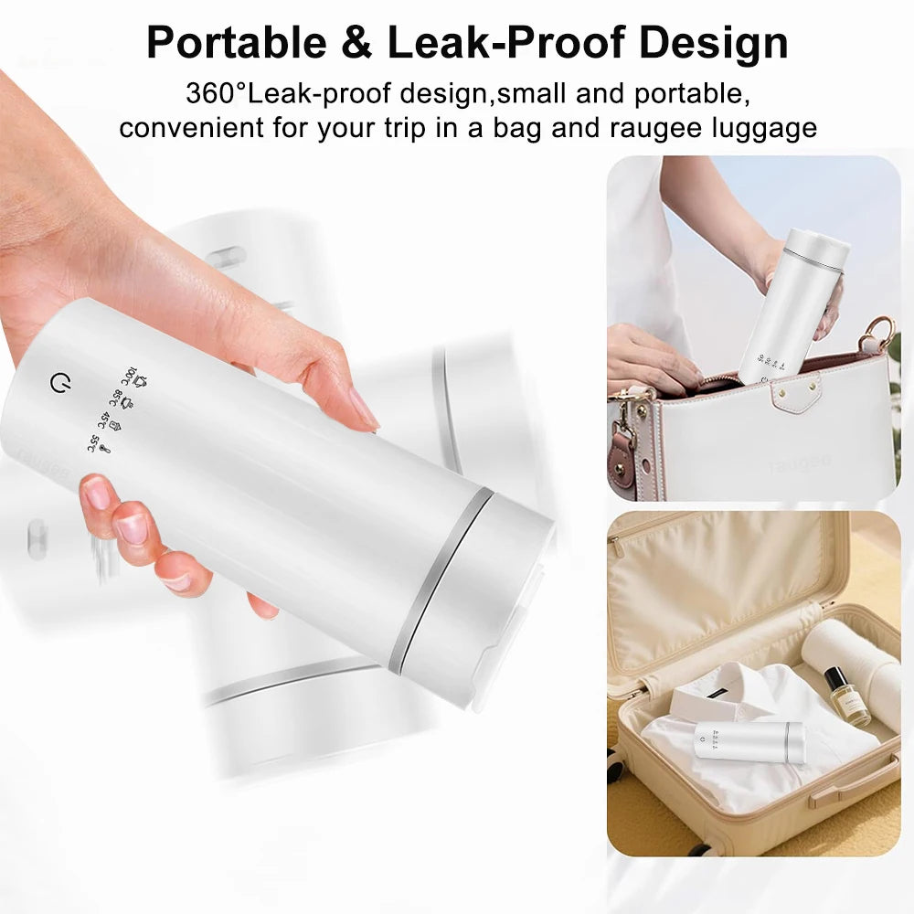 Portable Electric Kettle 475ML – Mini Travel Water Heater for Coffee & Tea
