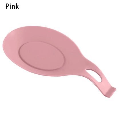 Silicone Spoon Holder Rest Pad – Heat Resistant Kitchen Utensil & Spatula Tray Insulation Mat