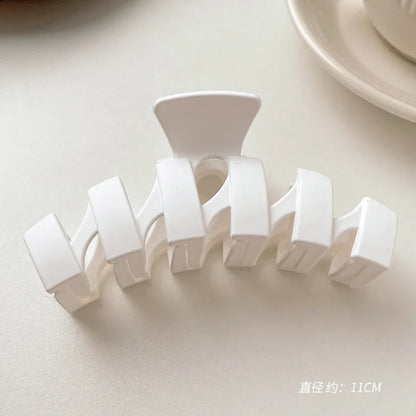 Large Acrylic Hair Claw Clip – Korean Style Coffee Color Hairpin for Women & Girls