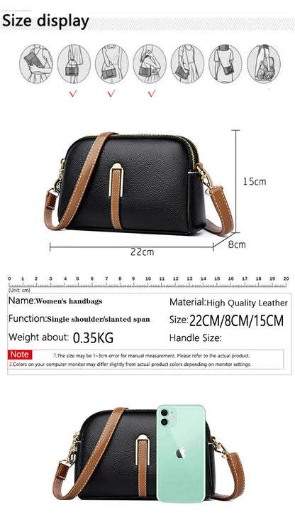 Women's Messenger Bag Women's Shoulder Bag Handbag Designer Cowhide Flap Bag Luxury Crossbody Bag For Women - BeeTrendyShop.COM