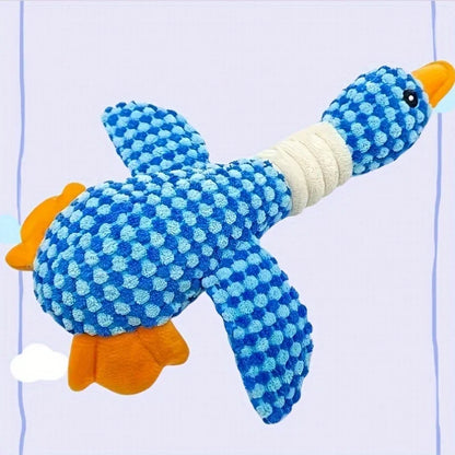 Goose Plush Squeaky Dog Toy – Bite-Resistant Chew Toy for Dogs & Cats