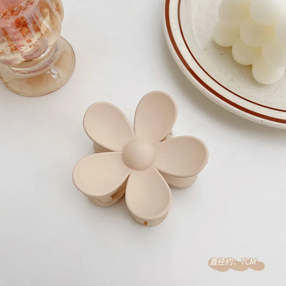Large Acrylic Hair Claw Clip – Korean Style Coffee Color Hairpin for Women & Girls
