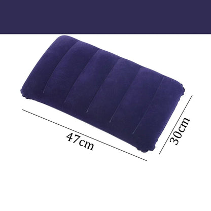 Inflatable Travel Pillow 47x30cm – Foldable Camping & Airplane Head Rest Cushion