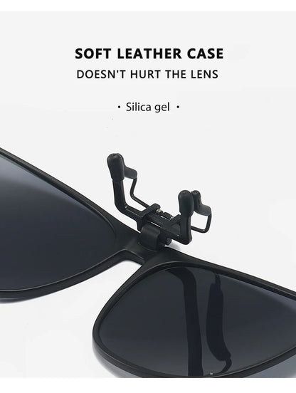 Polarized Clip-On Sunglasses – Night Vision Anti-Glare Driver Goggles for Men