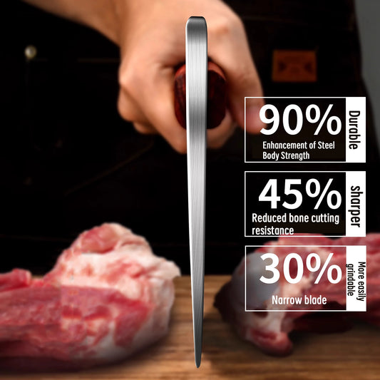 Bone cutting knife,high manganese steel,high hardness heavy-duty bone cutting specialized knife,hand forged large chopping knife