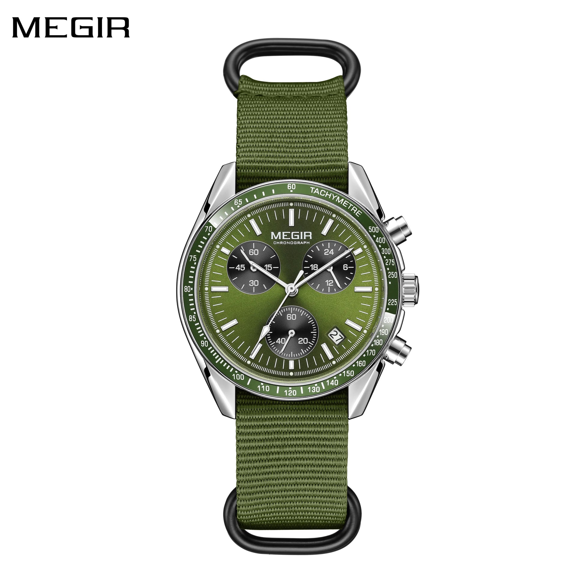 MEGIR Fashion Men Quartz Wristwatches Military Sport Watches Canvas Strap Waterproof Chronograph Clock Gift for Men Montre Homme - BeeTrendyShop.COM