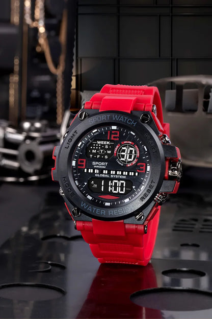 Top Luxury Electronic Watch for Man Outdoor Sport Watch Stopwatch Waterproof Calendar Digital Clock 24355 - BeeTrendyShop.COM