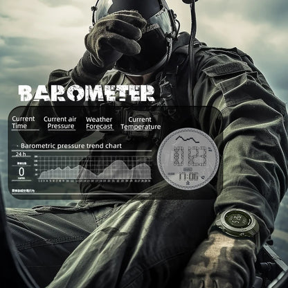 NORTH EDGE VERTICO Men's Digital Watch – Carbon Fiber, WR50M, Altimeter, Barometer & Compass