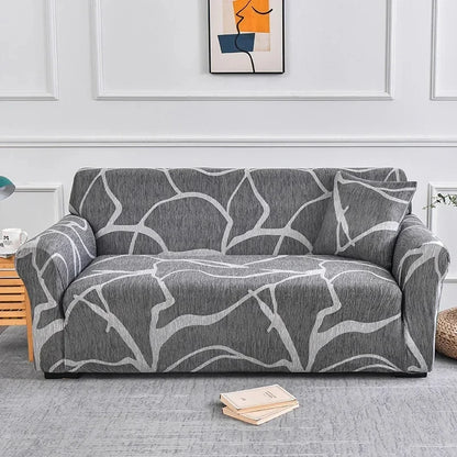 1pc Flower Printed Elastic Sofa Cover Antidirty Spandex Sofa Cover Furniture Protector for Bedroom Office Living Room Home Decor - BeeTrendyShop.COM