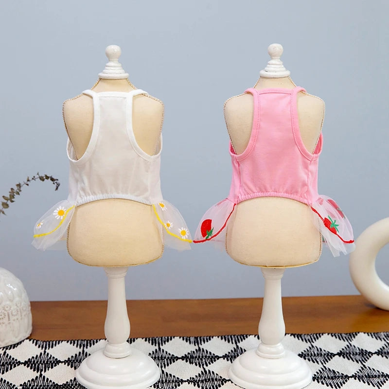 Pet Princess Tulle Dress - Spring/Summer Apparel for Small Dogs & Cats - BeeTrendyShop.COM