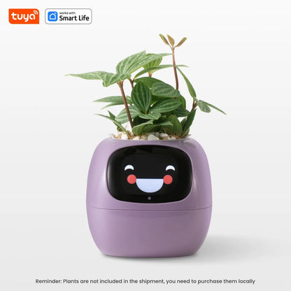 Smart Planter, Over 49 Rich Expressions,7 smart sensors,AI Chips Make Raising Plants Easy and Fun - BeeTrendyShop.COM